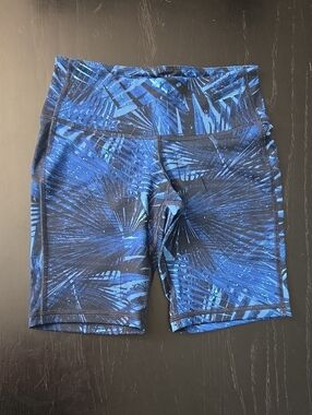 Old Navy Active Blue Palm-Print Bike Shorts
